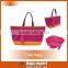 Fashion waterproof pink pvc beach style tote bag
