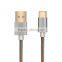 Gray Silver Nylon Braided 3.3ft USB 3.0 to type c for Macbook