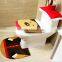 3 pcs snowman christmas bathroom set for home decoration / Christmas Snowman Toilet Seat Cover Rug Tank Cover Tissue Box Cover