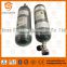 Standard EN12245 aluminium composite tank Made in China with 3L/6.8L/9L for SCBA