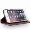 QIALINO Drop Shipping Case, Full Grain Genuine For iPhone 6 Case Leather Wallet Stand Cover For iPhone6 plus