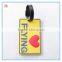 Dog luggage tag label for suitcase baggage dog shape bag tag label for promotion gift silicone cute dog luggage tag in silicone