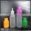 China manufacture e liquid bottle 10ml PET with child proof tamper evident cap and long thin dropper