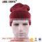 100% Acrylic Warm Plain Winter Knitted Cap Hat