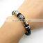 Cool Mens Jewelry Vinatge Charm Bangle Magnetic Clasp Stainless Steel Wrap Leather Cuff Bracelet