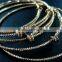 65mm diameter 14K light gold plated brass faceted simple adjustable wiring bracelet for beading 1900076