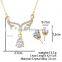 The wings of the angel jewelry set crystal gold plated new products 2016