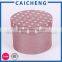 Round Shape Package Cardboard Hat Box With Ribbon