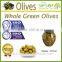 High Quality Table Olives. Whole Green Olives. Green Tables Olives . Green Olives. 370 ml Glass Jar