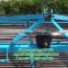 Agricultural tractor driven two rows harvest machine for potatos blue
