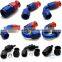 Red and blue aluminum 6an 150 degree hose ends Gas Line An6 PTFE Fitting