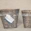 100%Handmade willow Garden wicker basket for flower plants with plastic liner wicker flower pots