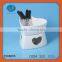 White porcelain heart chocolate/cheese fondue set