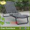 Flower weaving moulded sun lounger/ outdoor rattan bed lounger
