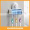 Plastic Wall Mount Toothbrush Holder With Cover and Suction Cup