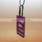 Soft pvc travel luggage Standard size pvc luggage tag suitcase tag