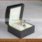 Custom Logo Black MDF Board Single Watch Box For Christmas Gift