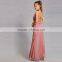 2017 Summer Strappy Back Satin Slip Dress Women Maxi Dress HSd9022
