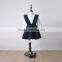 Wholesale kids christmas outfit knitted suspender skirt overalls