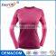 Antibacterial Comfortable Long Sleeve Running Sports Wear Apparel Woman T shirts Gym Wear