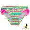 Fitness Blue Striped Halter Little Girl Separable Type Teen Girl Bikini Swimwear Under Panties