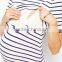 New Fashion Elegant Dress Short Sleeve High Quality Stripe Knitted Maternity Clothes