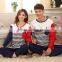 2015 wholesale striped cotton couples pajamas