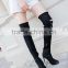 B22412A New style stilettos Over the knee boots sandals boots elastic denim boots