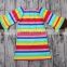 2017 new design fashion baby dress colorful stripe tassels latest dress designs for flower girls