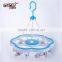 plastic hanger with 12 cartoon clips,tiny clothes hanger for socks