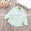 2017 new design baby girls long sleeve cotton shirts with lace