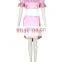 Rose-team Fantasia Anime Cosplay Lolita Made Street Fighter Chun-Li Pink