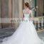 ED Bridal Cap Sleeve Beaded Lace Appliqued A-line Patterns Long Wedding Dress 2017