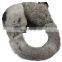 High Quality Cute Gray Color Real Rex Rabbit Fur Earmuff With Bow