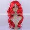 Party wigs,red long wave syntheic wig for carnival P-W187