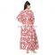 100%Cotton Summer Women's Casual Wear Plus Size Shirt Long Stylish Sleepwear Maxi Dress kaftan Tunic Long Kaftan
