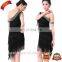 BestDance Salsa dance dress Gatsby dress dance tassel dress wear for women