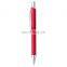 sophisticated brushed aluminum metal ballpoint pen with shiny chrome accents