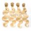 Cuticle aligned hair Blonde virgin brazilian thick new style wave hair