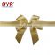 Gold christmas decorative bow for gift package