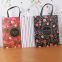 Black craft foldable paper packable shopping bag
