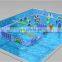 45*32m Water Park Equipment Cheap Inflatable Water Park For Aqua Adventure Park