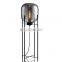 Zhongshan Nordic light four Tripod amber glass shade led fancy floor lamp