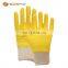 gloves latex powder free work gloves safety construction for work Sewing Yellow nitrile latex wrinkling gloves