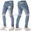 China factory custom wholesale,  made high quality popular high waist breathable mens slim ripped skinny jeans/