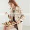 Plus Size Women Autumn Fashion Turn Down Collar Double Breasted Bandage Trench Coat Ladies Overcoat