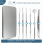 Stainless Steel 6PCS Dental Tools Set Adult Oral Dental Hygiene Set with Dental tweezers
