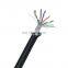 Self-support wire cat5e ethernet cable  with steel communication