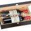Double Bottle Wooden Luxury Gift Box for Wine Champagne or Whisky ( Black )