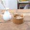 Bamboo Ashtray Windproof Desktop Ash Tray for Office Decoration Ash Holder for Smokers